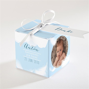 Geschenkbox Taufe Zarte Federn