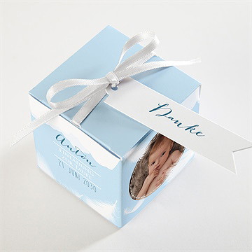 Geschenkbox Taufe zarte federn - Vue 3