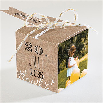 Geschenkbox Taufe taufe in kraftpapier - Vue 2