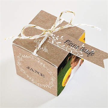 Geschenkbox Taufe taufe in kraftpapier - Vue 3