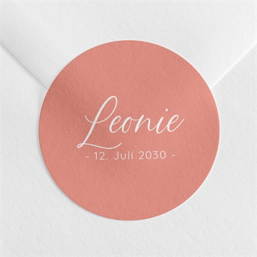 Sticker Geburt rosafarbener rahmen