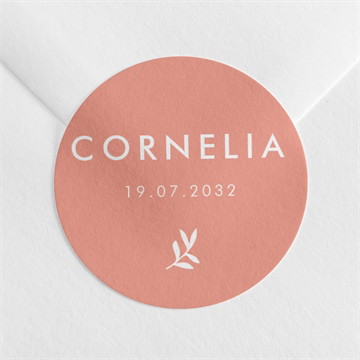 Sticker Geburt blumenkranz prägung