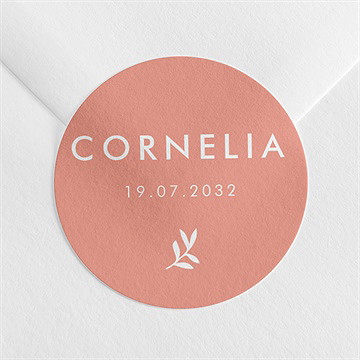 Sticker Geburt blumenkranz prägung