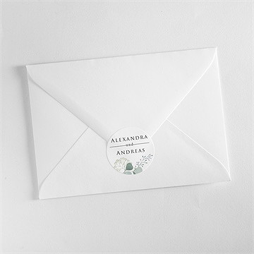 Aufkleber Hochzeit silber-linde - Vue 3