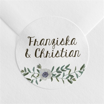 Aufkleber Hochzeit Zarte blüte