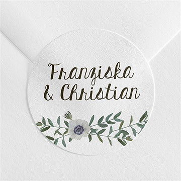 Aufkleber Hochzeit zarte blüte