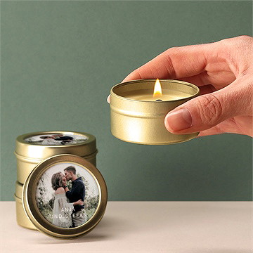 Kerze Hochzeit Lorbeergrün - Vue 2