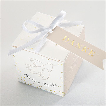 Geschenkbox Taufe goldene taube - gold - Vue 4