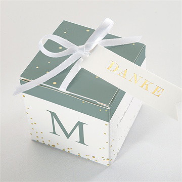 Geschenkbox Taufe initial - gold - Vue 4