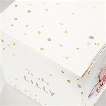Geschenkbox Taufe taube flieg - gold - Vue 2