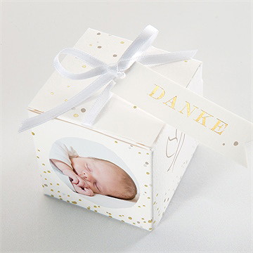 Geschenkbox Taufe taube flieg - gold - Vue 4