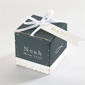 Geschenkbox Taufe fisch - gold