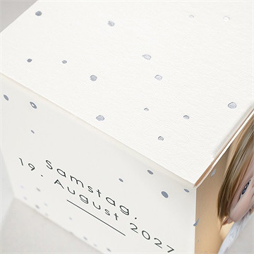 Geschenkbox Taufe schöne seele - silber - Vue 2