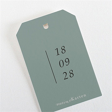 Geschenkanhänger Hochzeit lorbeergrün - Vue 3