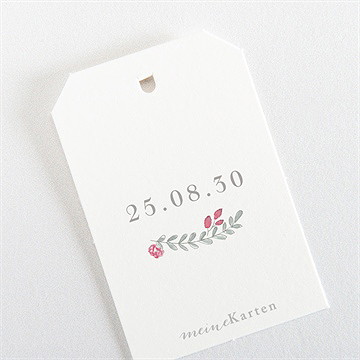 Geschenkanhänger Hochzeit blumenrahmen - Vue 3