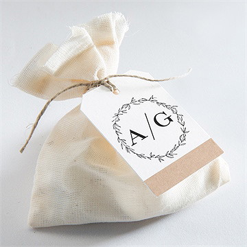 Geschenkanhänger Hochzeit schick mit schleife - Vue 2