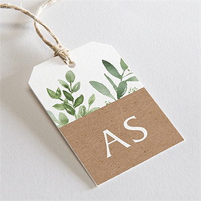 Geschenkanhänger Hochzeit zierliches laub