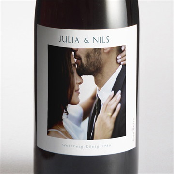 Flaschenetikett Hochzeit exklusive freude