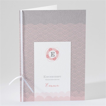 Kirchenheft Taufe matrose in rosa