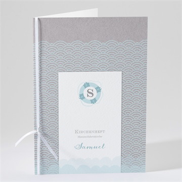 Kirchenheft Taufe matrose in blau