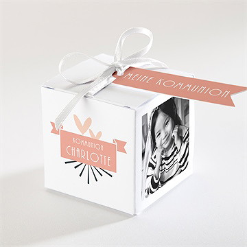 Geschenkbox Kommunion Fotoblock Einladung