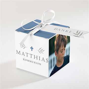 Geschenkbox Kommunion Vergiss Mich Nicht - Blau