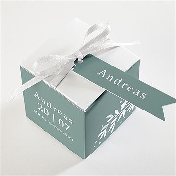 Geschenkbox Kommunion Smaragdprägung - Vue 3