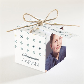 Geschenkbox Kommunion Geometrische blumenmotive