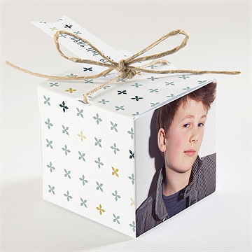 Geschenkbox Kommunion Geometrische Blumenmotive - Vue 2