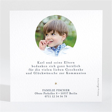 Dankeskarte Kommunion Sternenhimmel - Vue 2