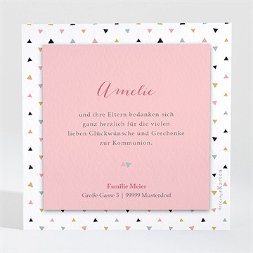 Dankeskarte Kommunion festlich modern - Vue 2