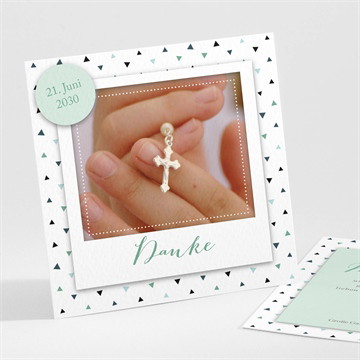 Dankeskarte Kommunion festlich schick