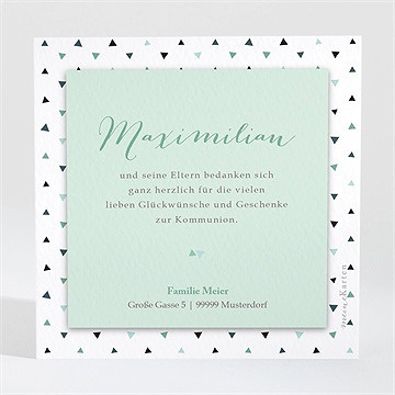 Dankeskarte Kommunion Festlich Schick - Vue 2