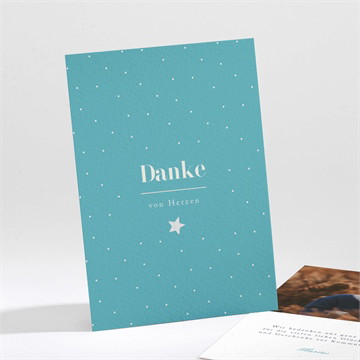 Dankeskarte Kommunion silberner stern