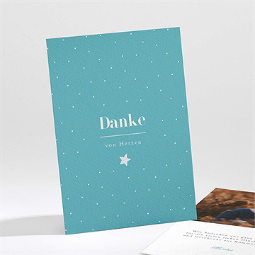 Dankeskarte Kommunion silberner stern