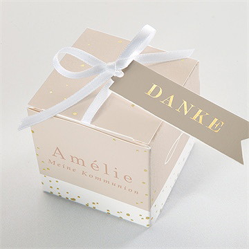 Geschenkbox Kommunion goldener fisch - gold - Vue 4