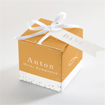 Geschenkbox Kommunion Senfgelb
