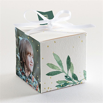 Geschenkbox Kommunion blätter und vergoldung - gold - Vue 3