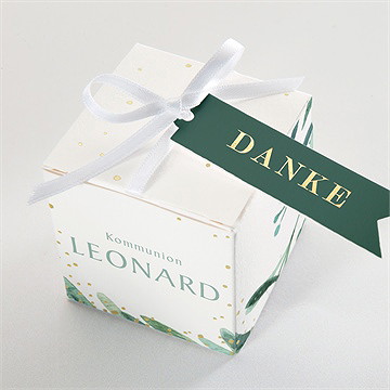 Geschenkbox Kommunion blätter und vergoldung - gold - Vue 4