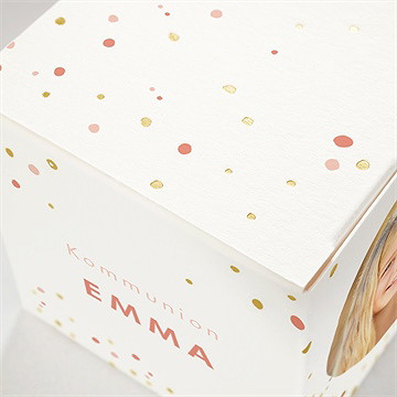 Geschenkbox Kommunion taube - gold - Vue 2