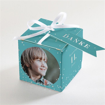 Geschenkbox Kommunion silberner stern