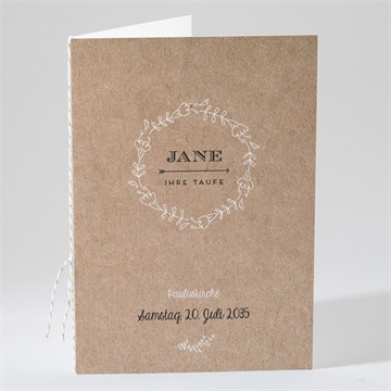 Kirchenheft Taufe taufe in kraftpapier - gold