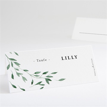 Tischkarte Taufe naturbezogen