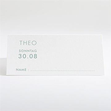 Tischkarte Taufe silbernes kreuz - Vue 2