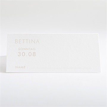 Tischkarte Taufe kupfer schrift - Vue 2