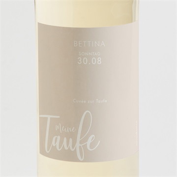 Flaschenetikett Taufe Kupfer schrift - kupfer fisch