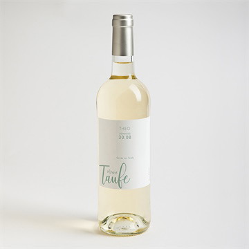 Flaschenetikett Taufe Silbernes Kreuz - vue 2