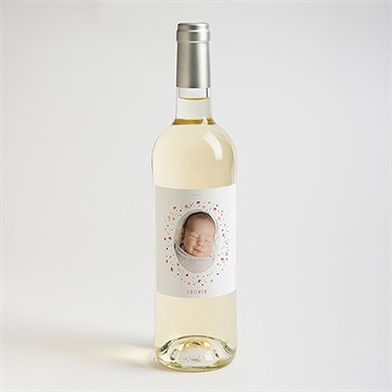 Flaschenetikett Taufe Blühendes Glück - Vue 2