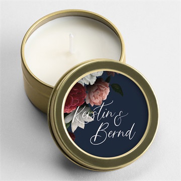 Kerze Hochzeit nachtblumen