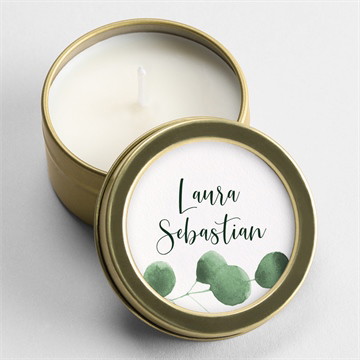 Kerze Hochzeit eukalyptus